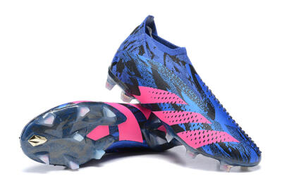 Paul Pogba x Adidas Predator Accuracy+ FG High-Tops Football Boots - Blue/Black/Pink