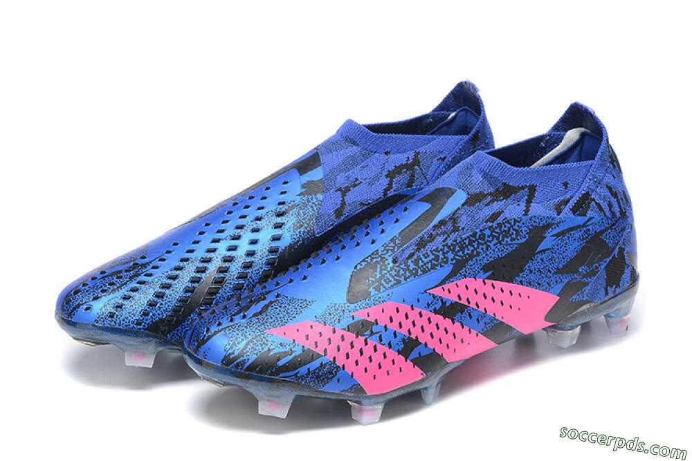Paul Pogba x Adidas Predator Accuracy+ FG High-Tops Football Boots - Blue/Black/Pink 9