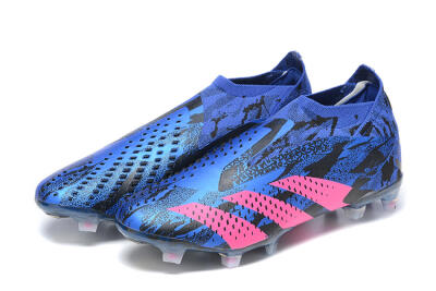Paul Pogba x Adidas Predator Accuracy+ FG High-Tops Football Boots - Blue/Black/Pink