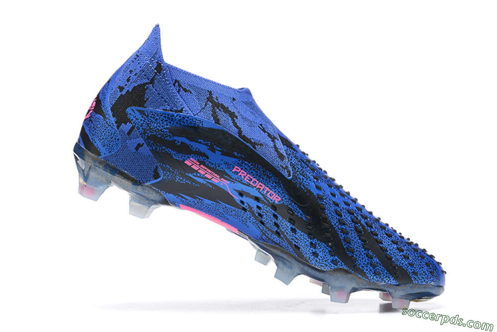 Paul Pogba x Adidas Predator Accuracy+ FG High-Tops Football Boots - Blue/Black/Pink 6