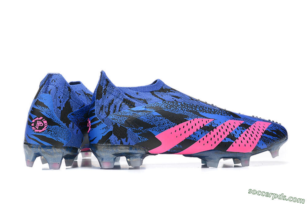 Paul Pogba x Adidas Predator Accuracy+ FG High-Tops Football Boots - Blue/Black/Pink 8