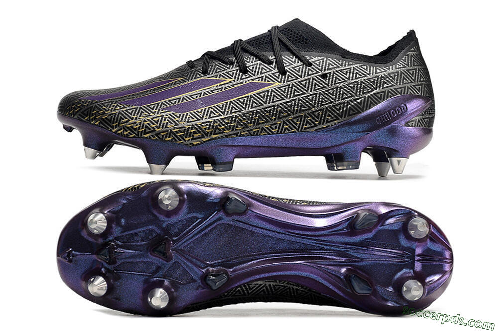 Adidas X Speedportal.1 FG Low-Tops Football Boots - Black/Sliver/Purple 0