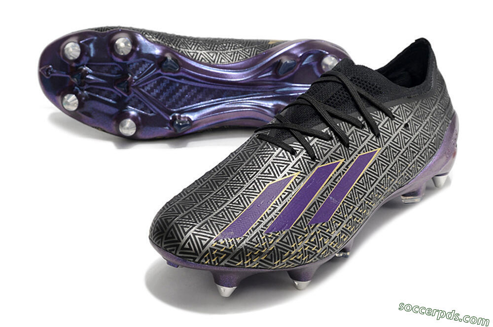 Adidas X Speedportal.1 FG Low-Tops Football Boots - Black/Sliver/Purple 3