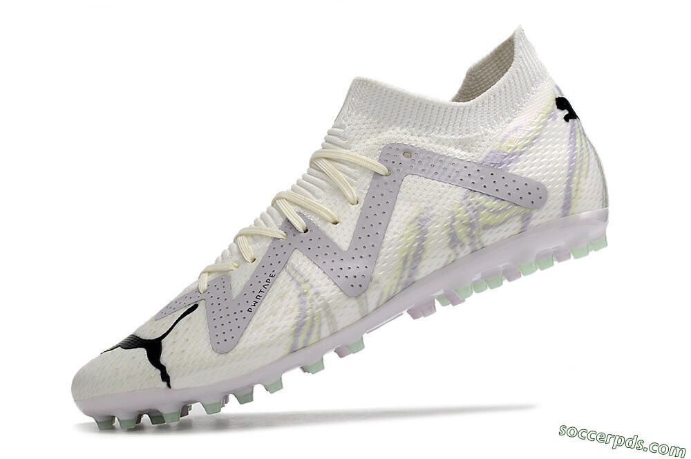 Puma Future Ultimate AG Low-Tops Football Boots - White/Grey 5