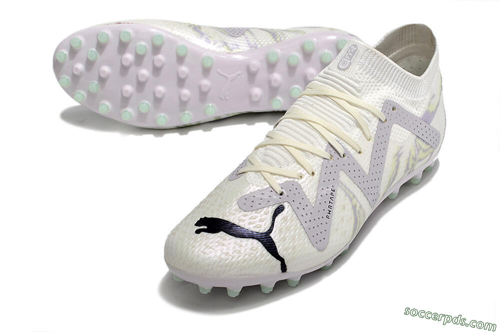 Puma Future Ultimate AG Low-Tops Football Boots - White/Grey 3
