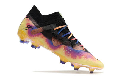Puma Future Ultimate FG Low-Tops Football Boots - Black/Purple/Yellow