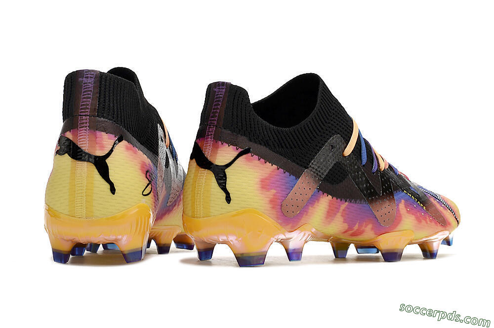 Puma Future Ultimate FG Low-Tops Football Boots - Black/Purple/Yellow 6