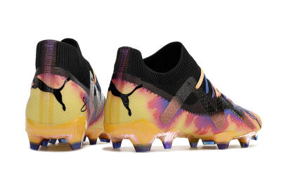 Puma Future Ultimate FG Low-Tops Football Boots - Black/Purple/Yellow