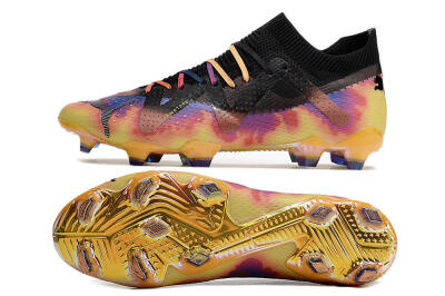 Puma Future Ultimate FG Low-Tops Football Boots - Black/Purple/Yellow