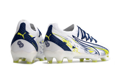 Puma Ultra Ultimate FG Low-Tops Football Boots - White/Blue/Green