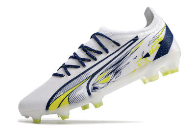 Puma Ultra Ultimate FG Low-Tops Football Boots - White/Blue/Green