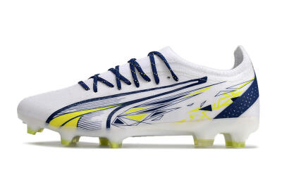 Puma Ultra Ultimate FG Low-Tops Football Boots - White/Blue/Green