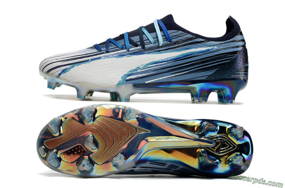 Puma Ultra Ultimate FG Low-Tops Football Boots - Blue/Black/White 0