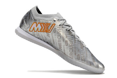 Nike Air Zoom Mercurial Vapor 15 Elite IC Low-Tops Football Shoes - Silver/Gold