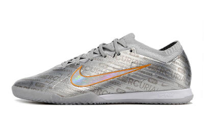 Nike Air Zoom Mercurial Vapor 15 Elite IC Low-Tops Football Shoes - Silver/Gold