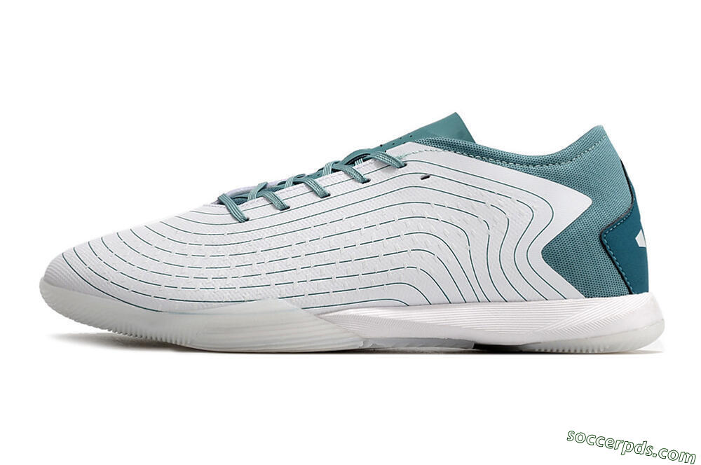 Adidas Predator Accuracy.3 IC Low-Tops Football Shoes - White/Blue 2