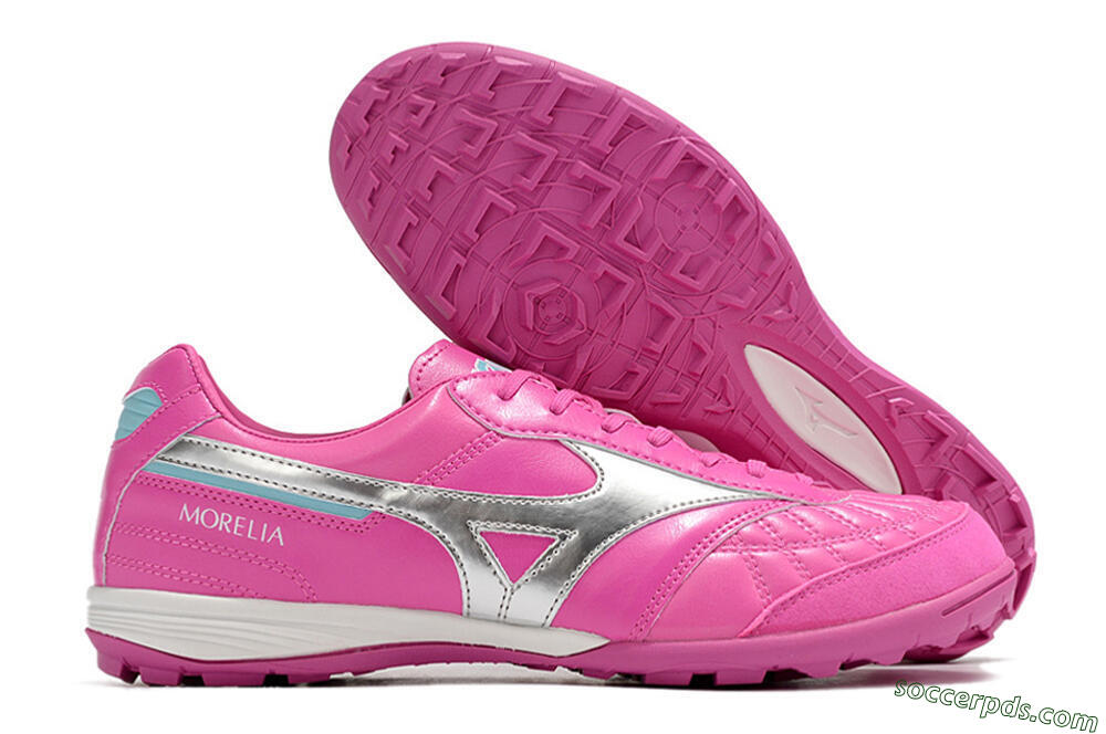 Mizuno Morelia Sala Japn TF Low-Tops Football Shoes - Pink/Silver 1