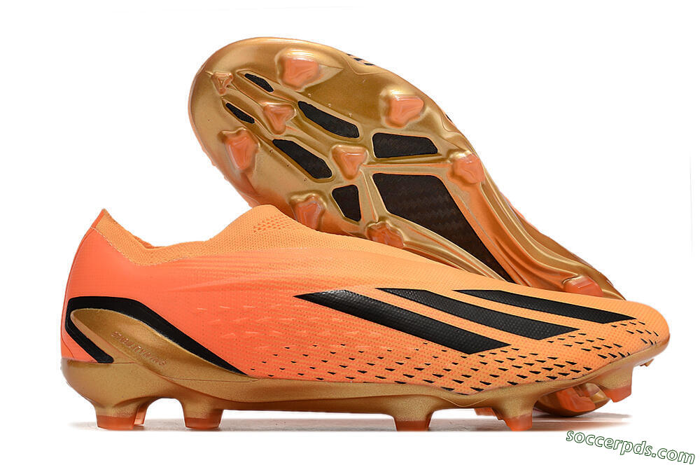 Adidas X Speedportal+ FG Low-Tops Football Boots - Orange/Black/Gold 1