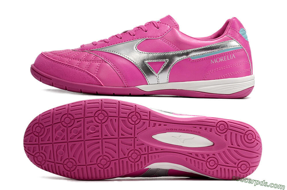Mizuno Morelia Sala Japn IC Low-Tops Football Shoes - Pink/Silver 0