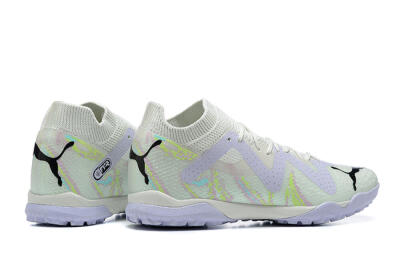 Puma Future Ultimate TF Low-Tops Football Shoes - White/Yellow/Purple/Black