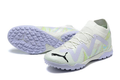 Puma Future Ultimate TF Low-Tops Football Shoes - White/Yellow/Purple/Black