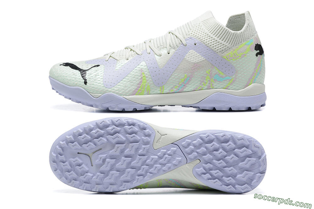 Puma Future Ultimate TF Low-Tops Football Shoes - White/Yellow/Purple/Black 0