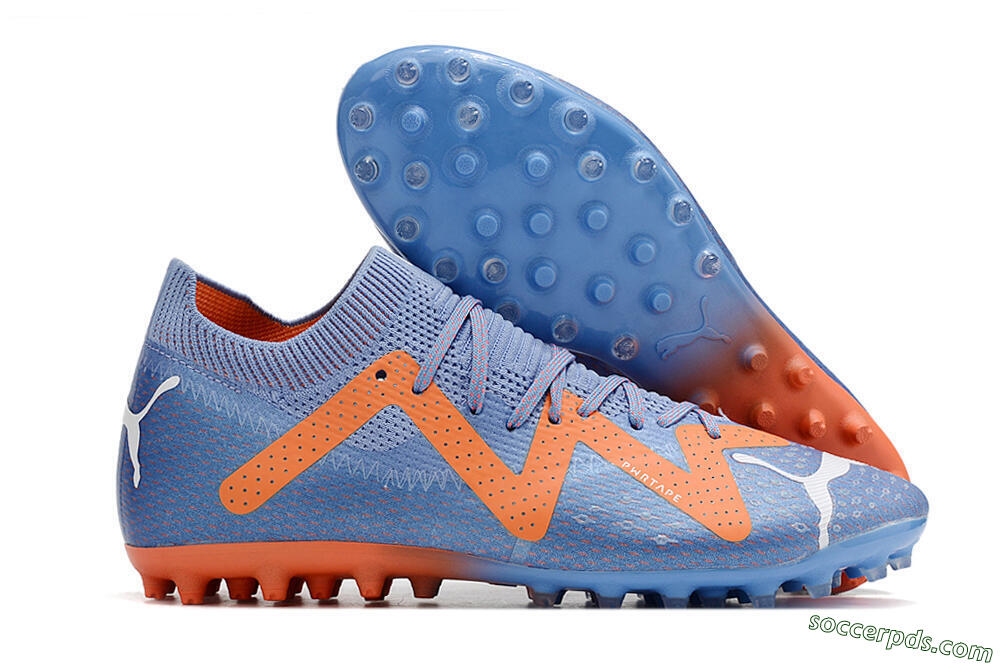 Puma Future Ultimate MG Low-Tops Football Boots - Blue/Orange/White 1