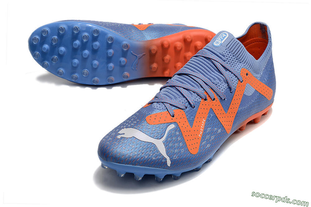 Puma Future Ultimate MG Low-Tops Football Boots - Blue/Orange/White 3