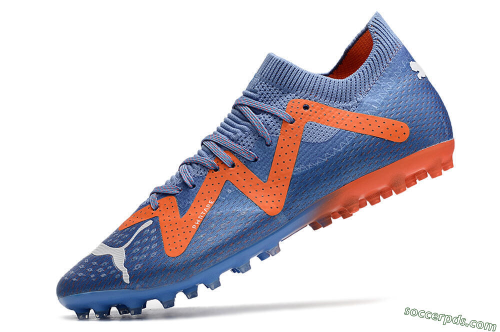 Puma Future Ultimate MG Low-Tops Football Boots - Blue/Orange/White 5