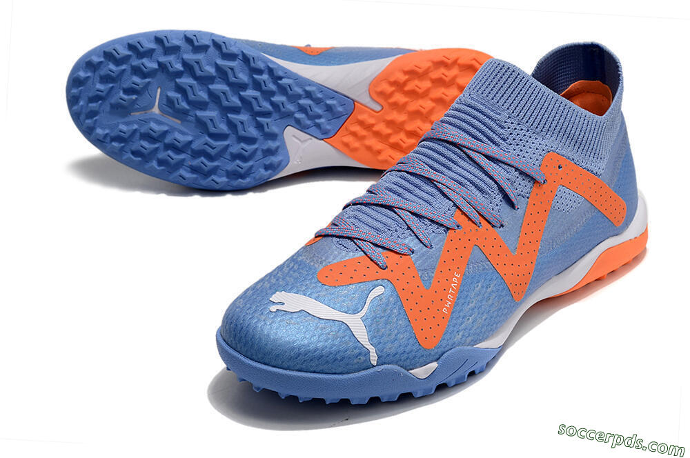 Puma Future Ultimate TF Low-Tops Football Shoes - Blue/Orange/White 3