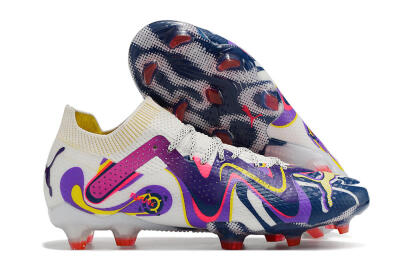 Puma Future Ultimate FG Low-Tops Football Boots - White/Rainbow