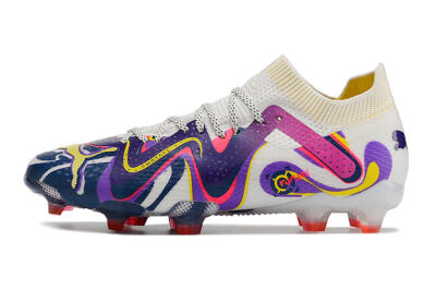 Puma Future Ultimate FG Low-Tops Football Boots - White/Rainbow