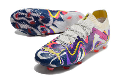 Puma Future Ultimate FG Low-Tops Football Boots - White/Rainbow