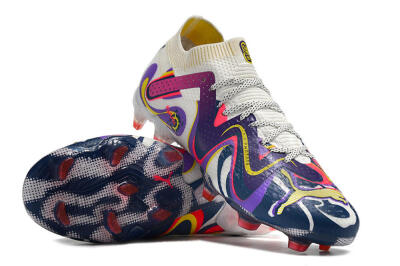 Puma Future Ultimate FG Low-Tops Football Boots - White/Rainbow
