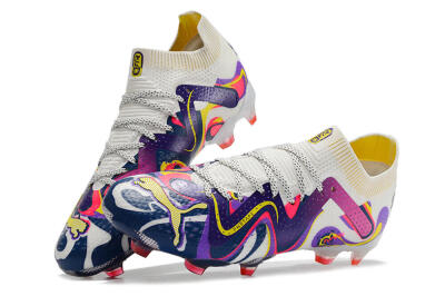 Puma Future Ultimate FG Low-Tops Football Boots - White/Rainbow