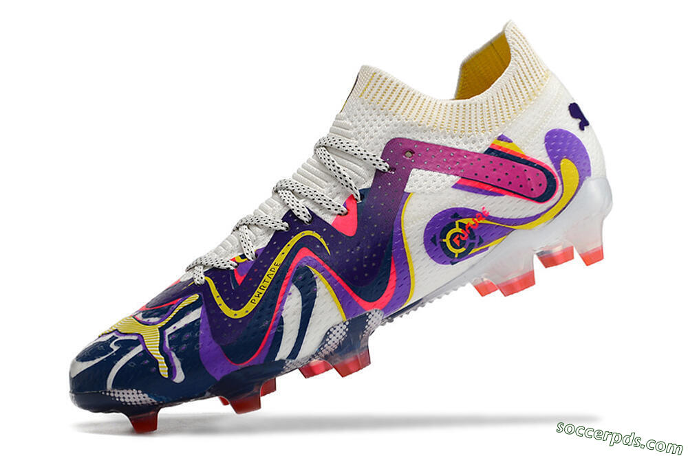Puma Future Ultimate FG Low-Tops Football Boots - White/Rainbow 7
