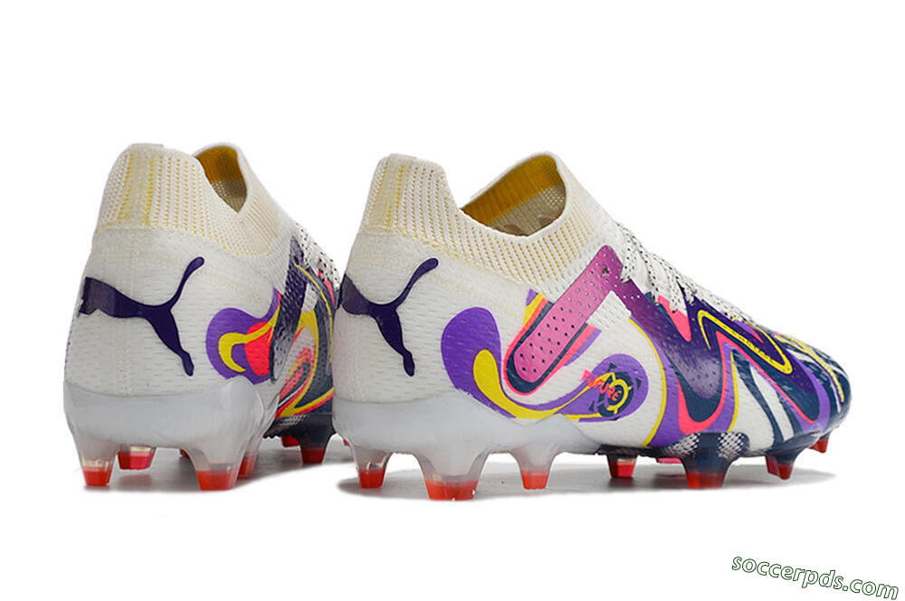 Puma Future Ultimate FG Low-Tops Football Boots - White/Rainbow 8