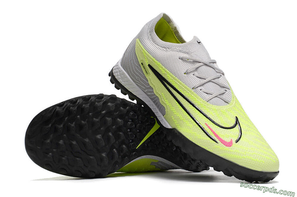 Nike Phantom GX Elite TF Low-Tops Football Shoes - Grey/Yellow/Black 4