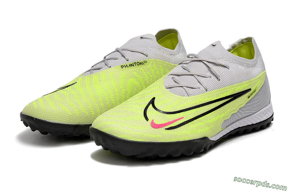 Nike Phantom GX Elite TF Low-Tops Football Shoes - Grey/Yellow/Black 9
