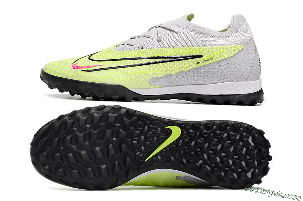 Nike Phantom GX Elite TF Low-Tops Football Shoes - Grey/Yellow/Black 0