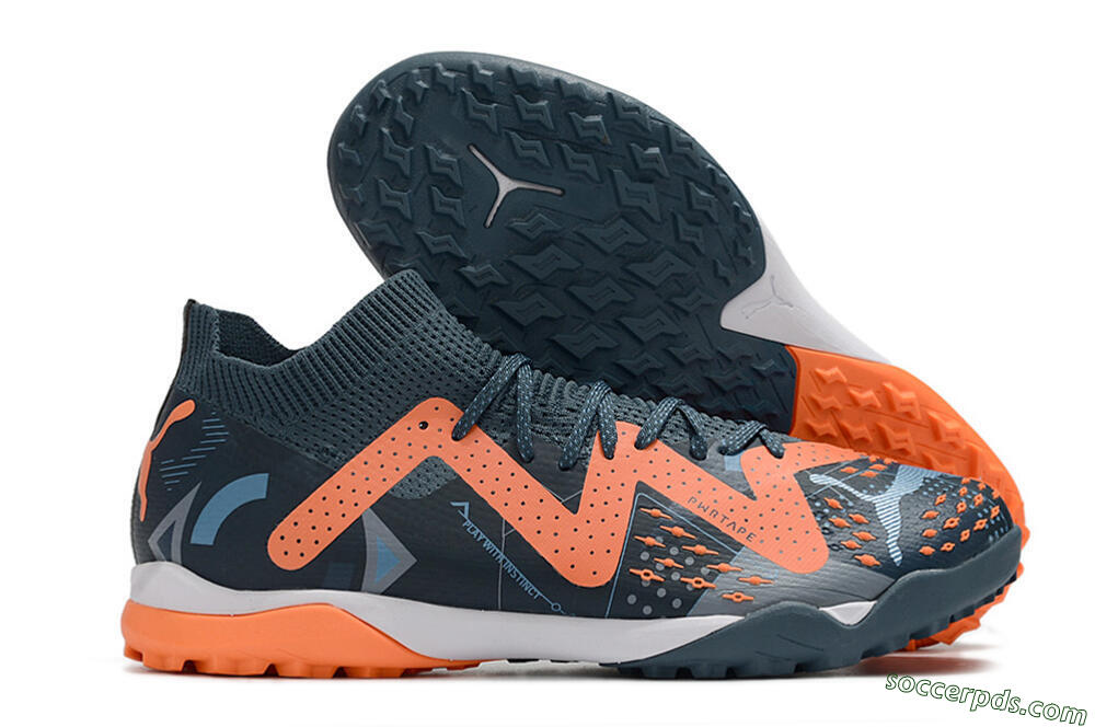 Puma Future Ultimate TF Low-Tops Football Shoes - Blue/Orange 1