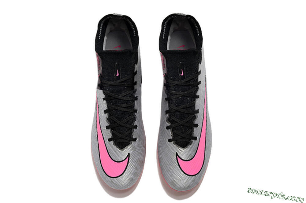 Nike Air Zoom Mercurial Superfly 9 Elite AG High-Tops Football Boots - Sliver/Pink/Black 4