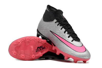 Nike Air Zoom Mercurial Superfly 9 Elite AG High-Tops Football Boots - Sliver/Pink/Black
