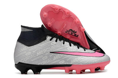 Nike Air Zoom Mercurial Superfly 9 Elite AG High-Tops Football Boots - Sliver/Pink/Black