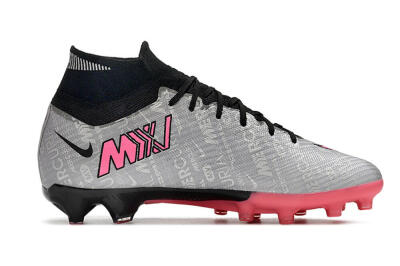 Nike Air Zoom Mercurial Superfly 9 Elite AG High-Tops Football Boots - Sliver/Pink/Black