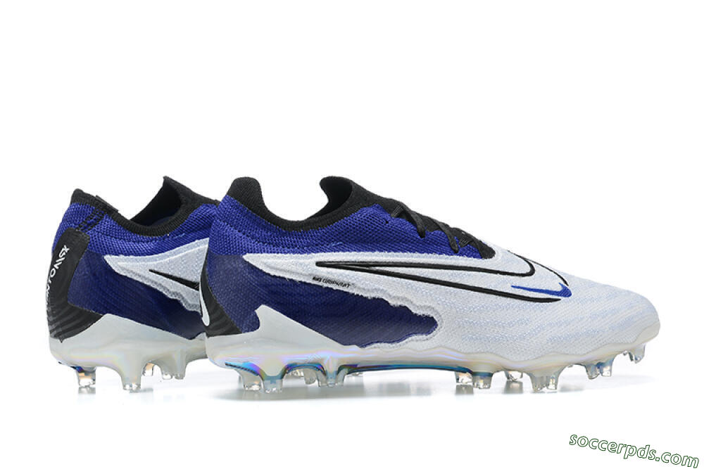 Nike Phantom GX Elite FG Low-Tops Football Boots - White/Blue/Black 6