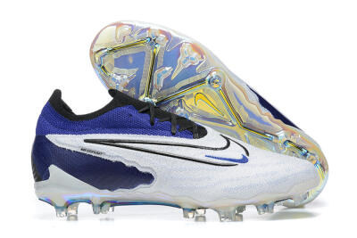 Nike Phantom GX Elite FG Low-Tops Football Boots - White/Blue/Black