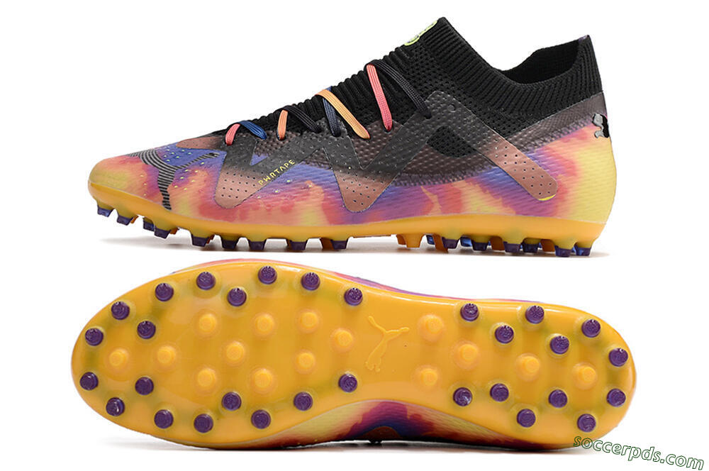 Puma Future Ultimate MG Low-Tops Football Boots - Black/Gold/Blue 0