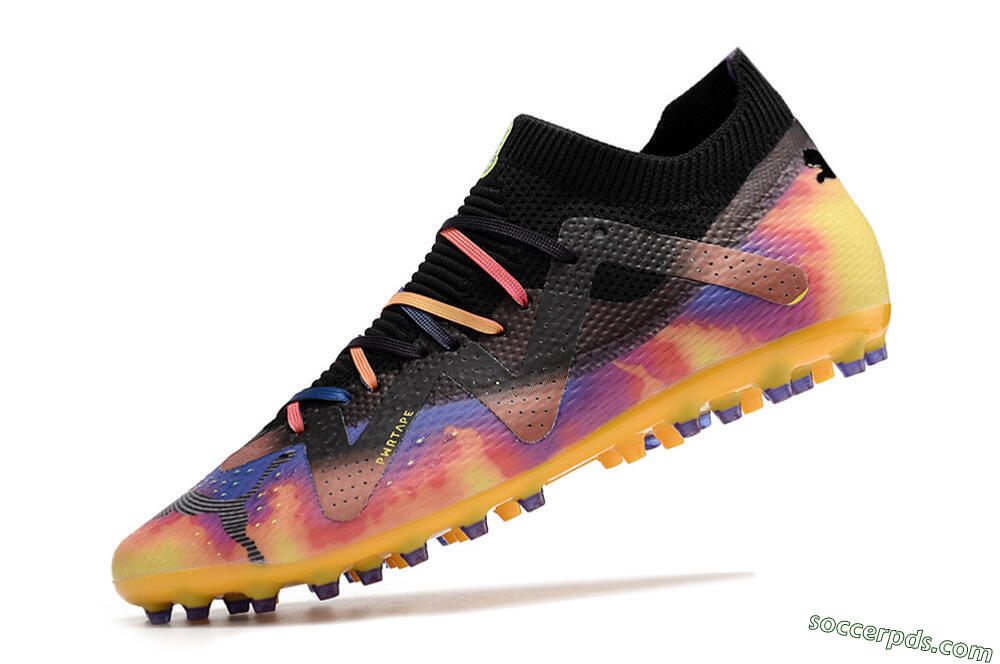 Puma Future Ultimate MG Low-Tops Football Boots - Black/Gold/Blue 5