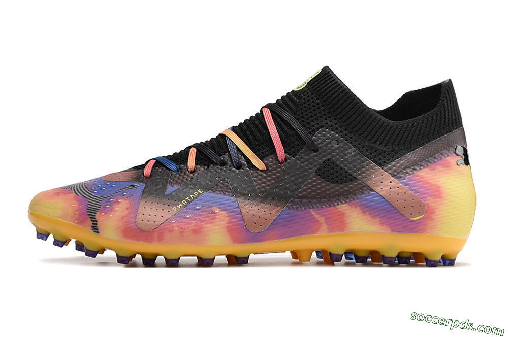 Puma Future Ultimate MG Low-Tops Football Boots - Black/Gold/Blue 2